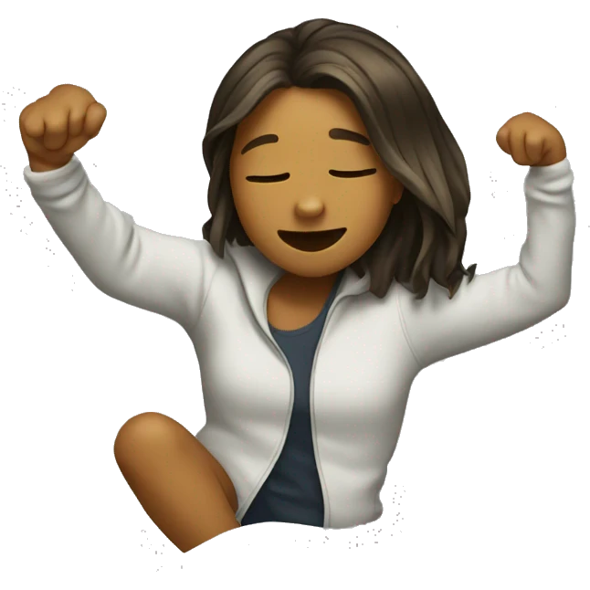Girl dabbing emoji
