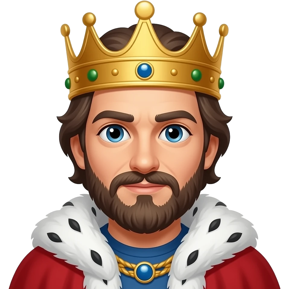 king with hair emoji