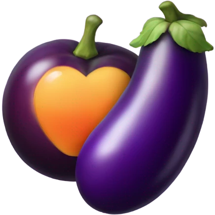 eggplant and peach emoji