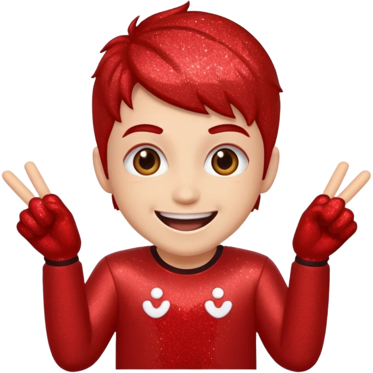 red glitter gamer emoji