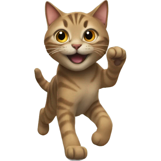 Cat running out the door emoji