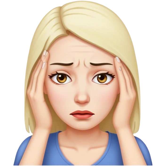 Woman with headache emoji