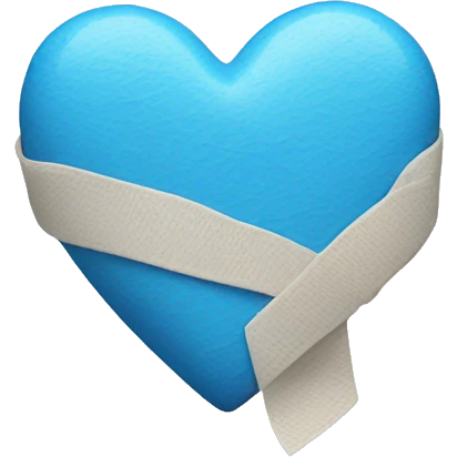 blue heart with bandage emoji