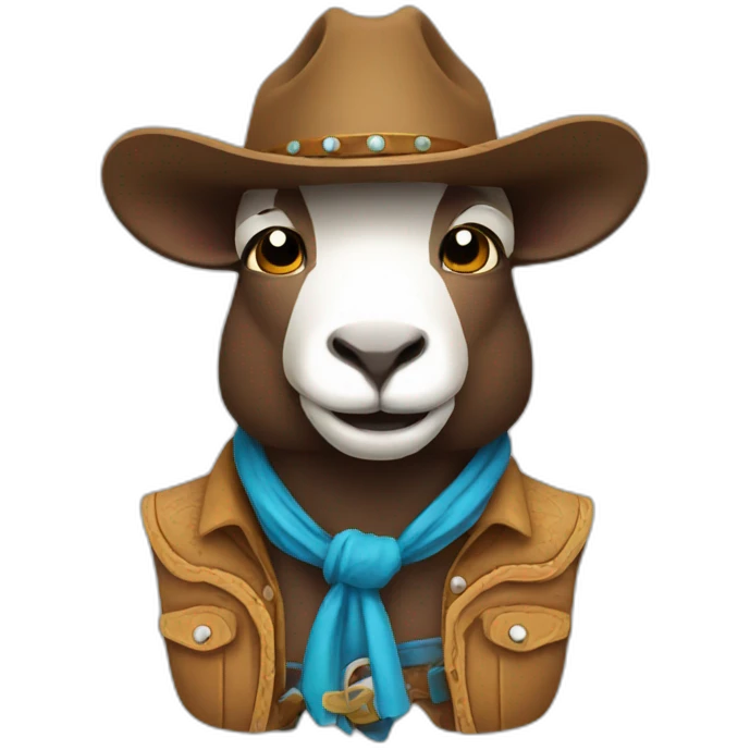 Cowboy sheep emoji
