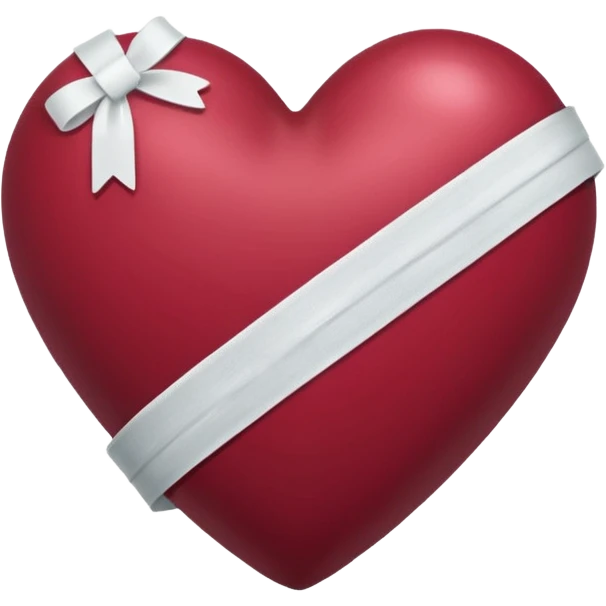 Heart bandaged burgendy shiny  emoji
