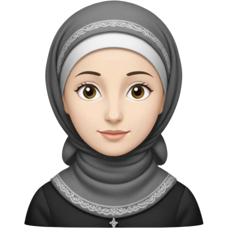orthodox jewish woman greyscale with tichel kercheif circa. 1890 emoji