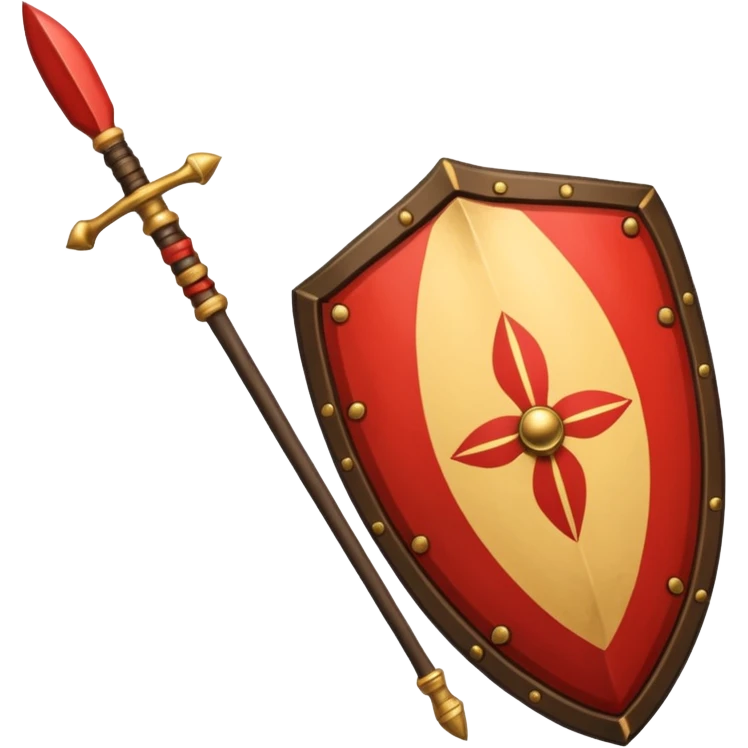 African Zulu spear and shield emoji