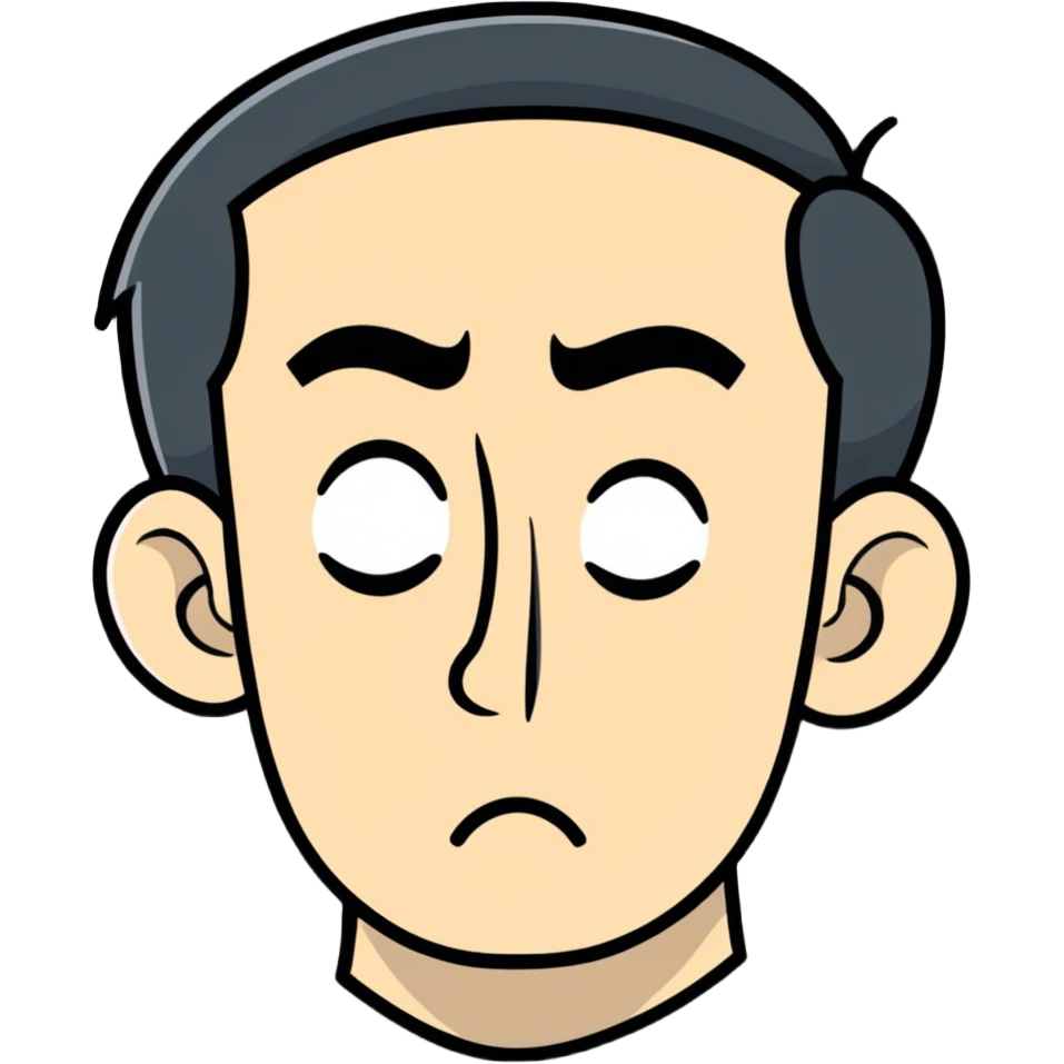 Dissapointed serious face emoji