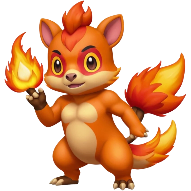 Chimchar-Tepig-fusion (full body) emoji