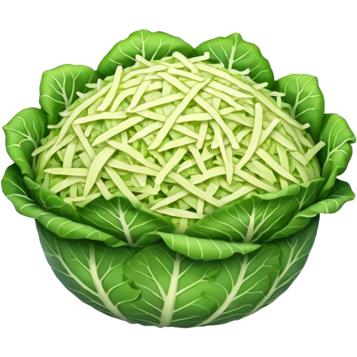 a big pile of grated cabbage without leaves emoji