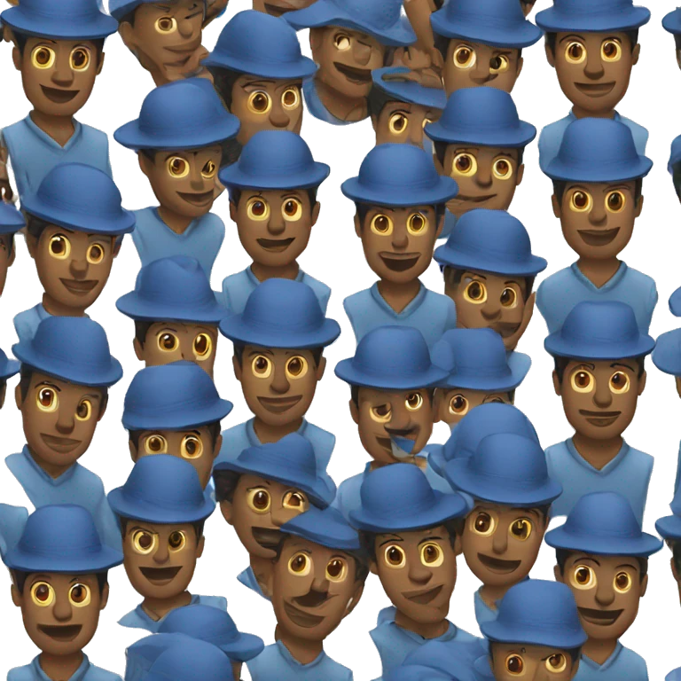 black man wearing a blue hat emoji