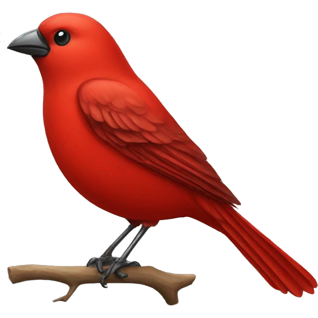All red bird emoji