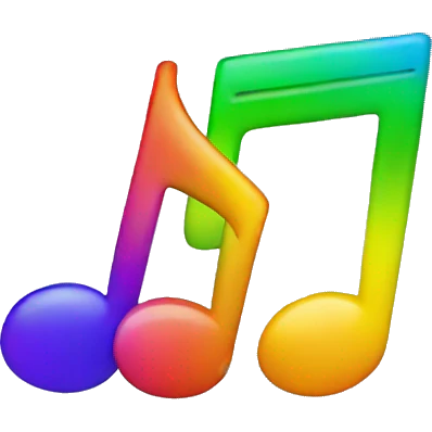 music note rainbow emoji