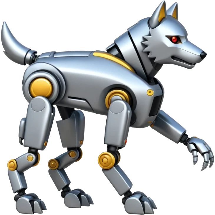 Gear Wolf full body  emoji