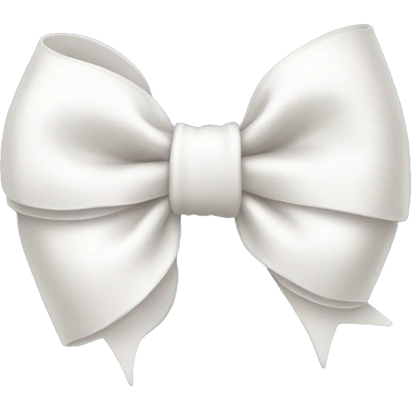 little white cute bow emoji