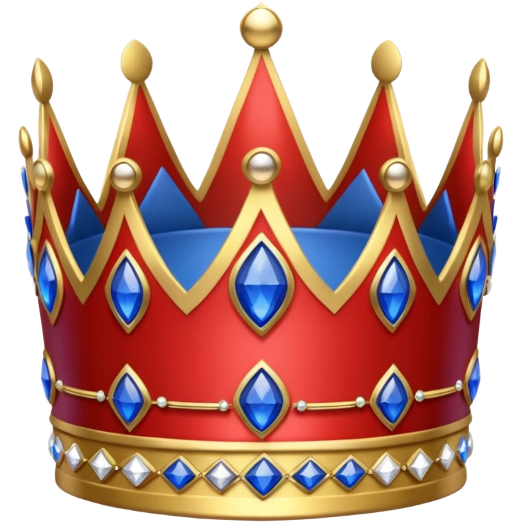 Red, White, and Blue crown emoji
