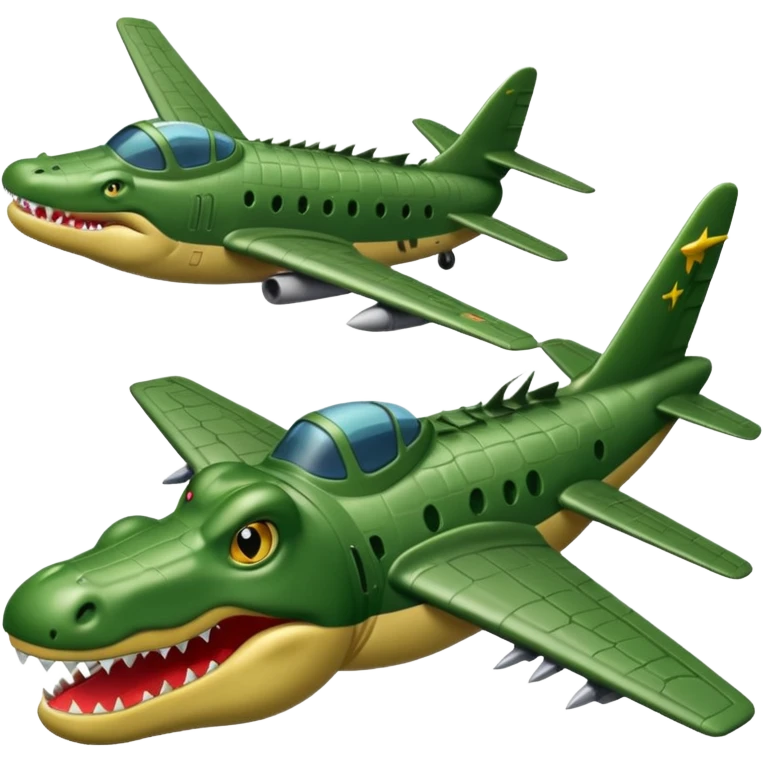 COCODRILO y avión de guerra
 emoji