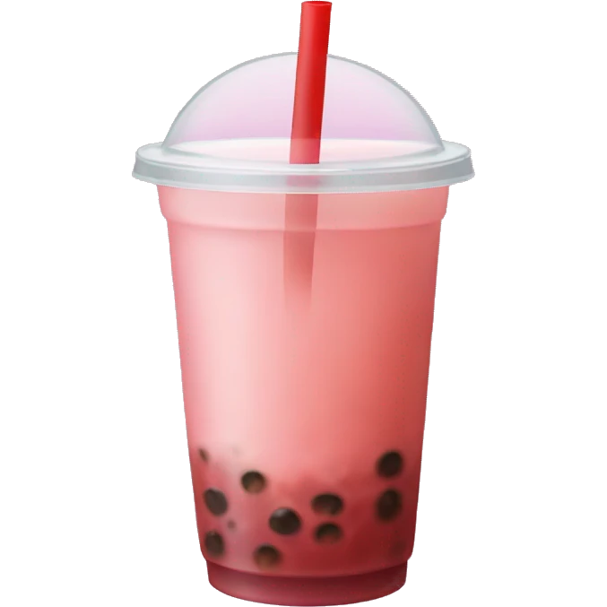 red bubble tea without face emoji