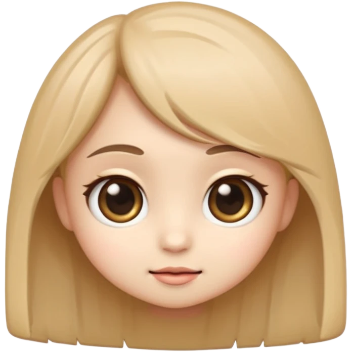 emoji, cute chibi cartoon, big eyes, soft shading, smooth gradients, clean outlines, high detail, sticker style emoji