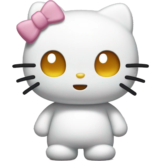 Confused hello kitty emoji