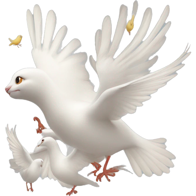 Carey cat affair of doves emoji
