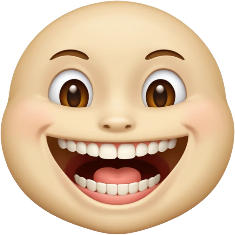 Face with open mouth showing teeth  emoji