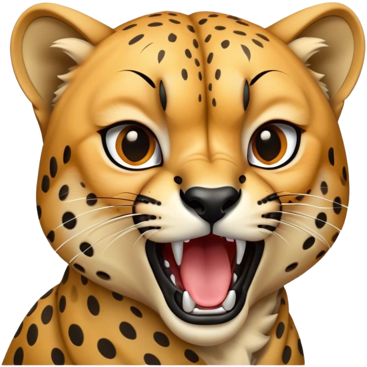 Cheetah growling emoji