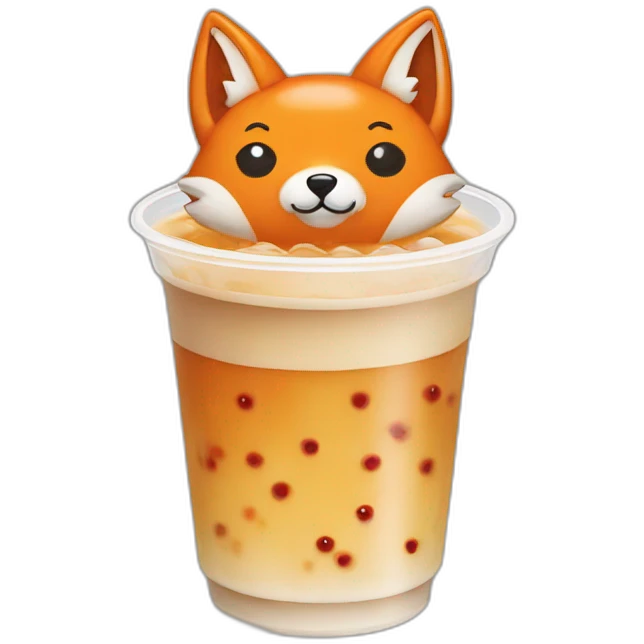 fox bubble tea emoji