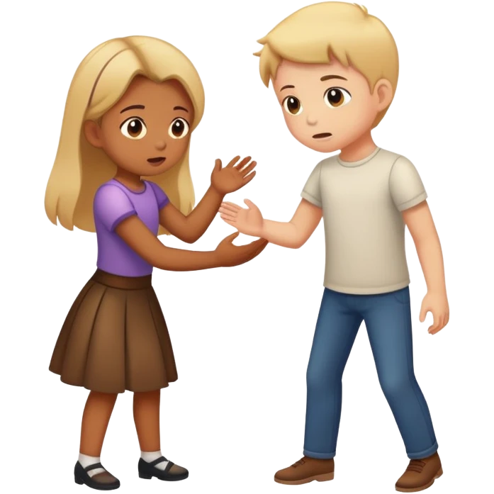 Girl is spanking a boy emoji