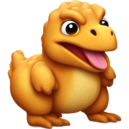 Dinosaur chicken nuggets  emoji