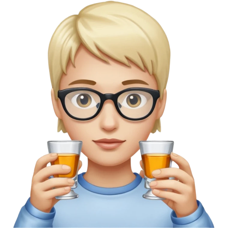 holding hand mini shot glasses emoji