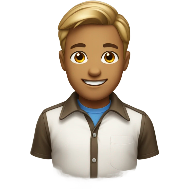 smiling boy in collared shirt emoji