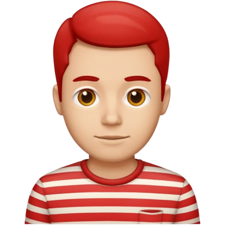 Men with red Striped Shirt not t shirt emoji