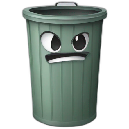 angry trash can emoji