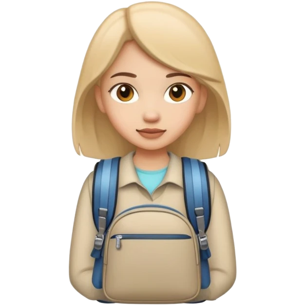 girl with backpack emoji