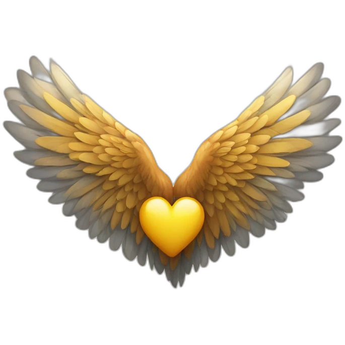 Coeur avec des ailes emoji