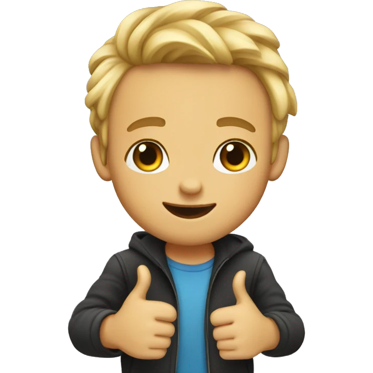 Cool kid thumbs up emoji  emoji