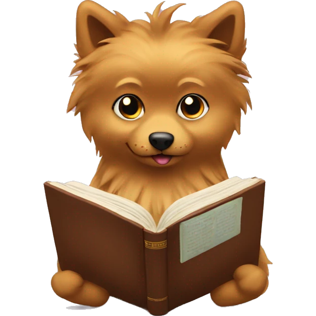 Spitz is reading a book emoji