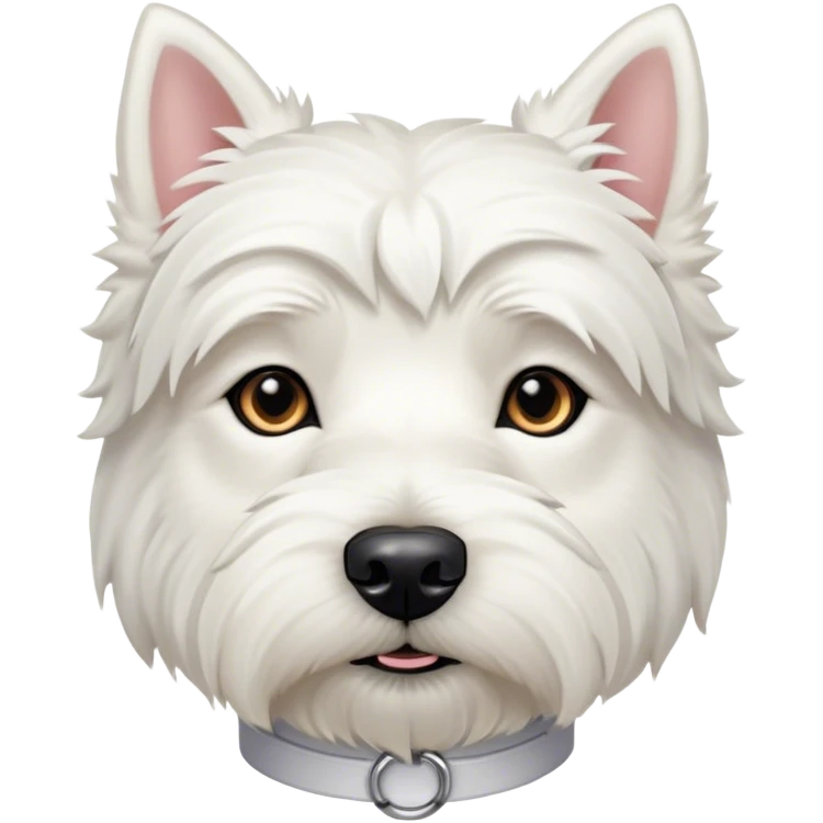 Cinematic Noble West Highland White Terrier Portrait Emoji, Poised and regal, with a compact, sturdy build and a pristine, well-groomed pure white coat, deep-set soulful dark eyes, Simplified yet sharp and sophisticated features, highly detailed, glowing with a soft, dignified glow, high shine, intelligent and loyal, stylized with an air of confidence, focused and attentive, soft glowing outline, capturing the essence of a watchful and determined companion, so majestic it feels as though it could trot out of the screen with effortless authority! emoji