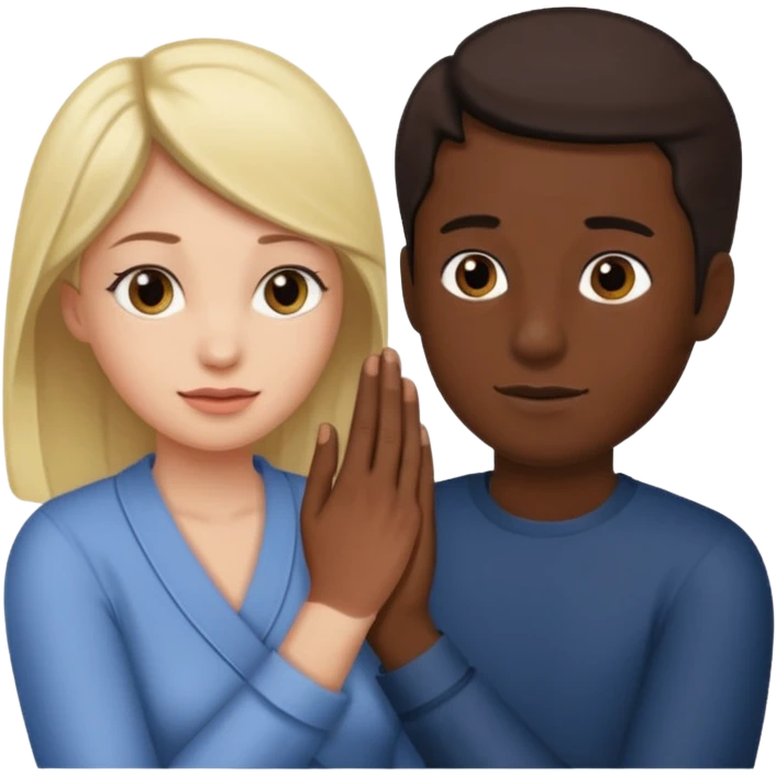Women wraps her hand on man penis  emoji