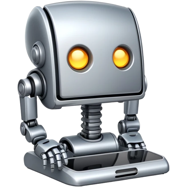 robot stuck, paused or broken to signify a stuck conversation with no reply emoji