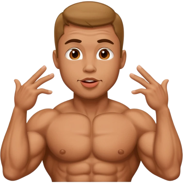 Muscle man sending kisses emoji