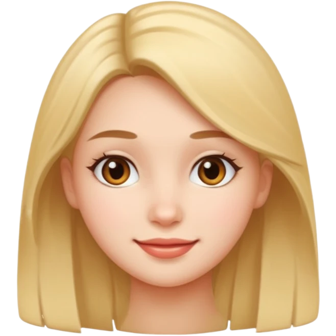 Cute real girl face emoji