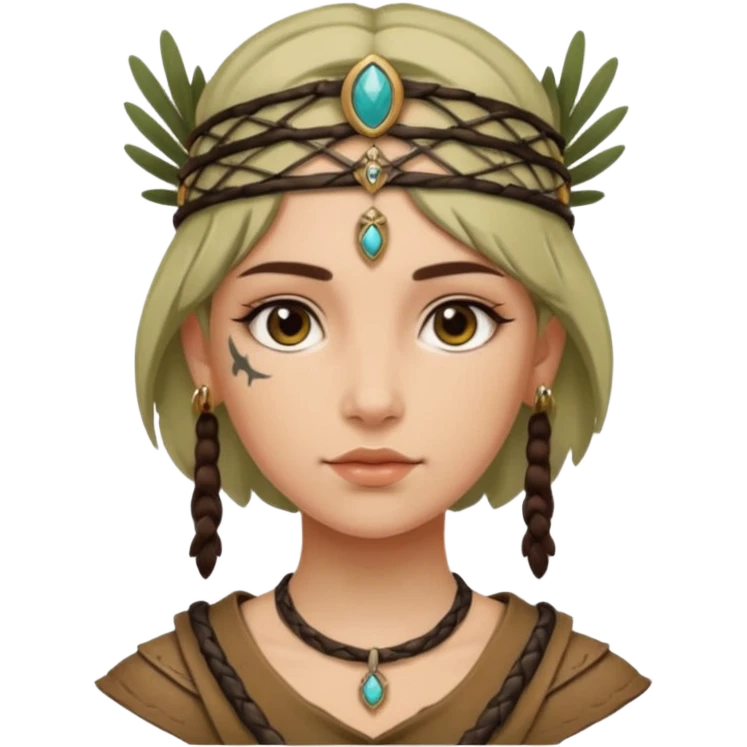 ancient girl Tattooed emoji