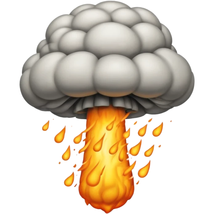 atomic bomb muschroom cloud in the shape of the letter T emoji