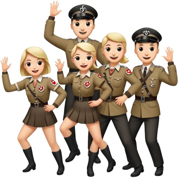 Nazis dancing emoji
