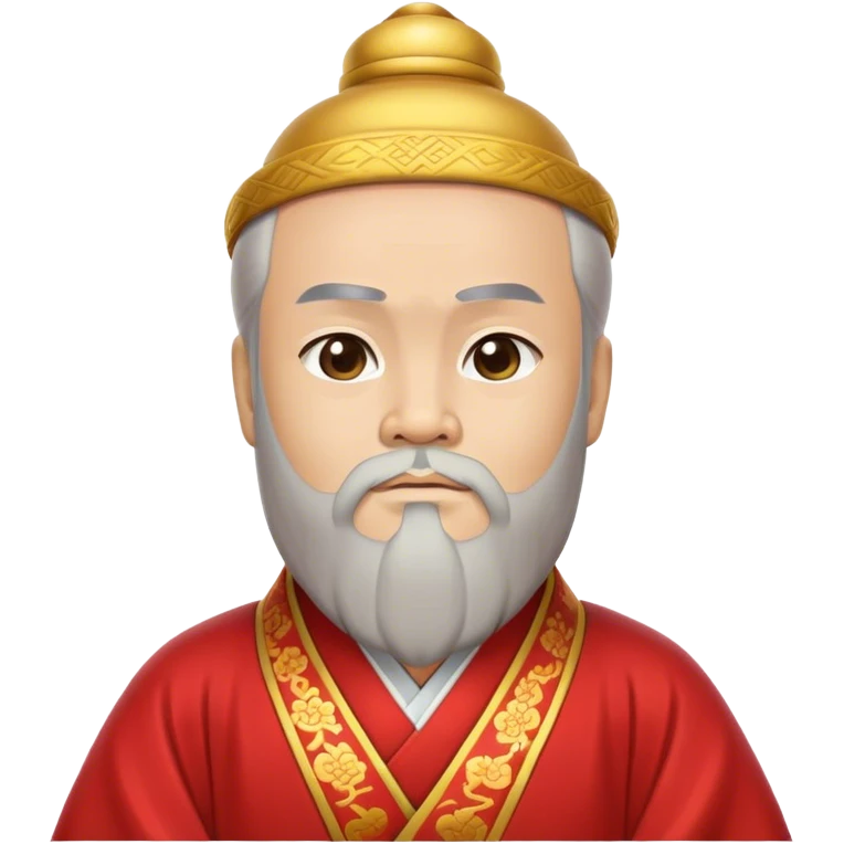 Cinematic Realistic Confucius Portrait Emoji, depicted as a wise ancient philosopher in traditional robes with a serene, contemplative expression, rendered with soft timeless textures and harmonious natural lighting that captures his enduring wisdom. emoji