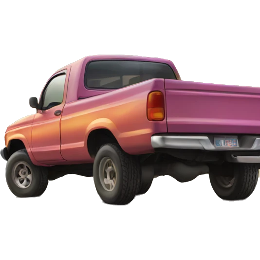 Beach sunset on a truck emoji