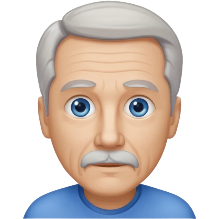 70 year old man with goatee and thinning hair emoji