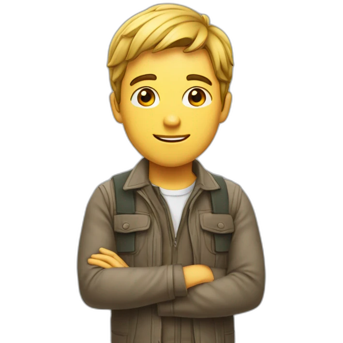 Jeune Homme intelligent et perspicace et astucieux emoji
